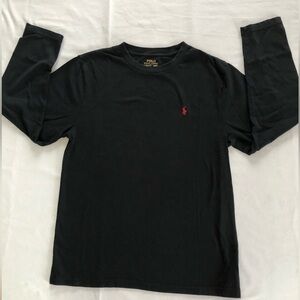 Polo by Ralph Lauren 14-16 Teen Lg Black Long Sleeve Shirt. 100% Cotton. EUC.